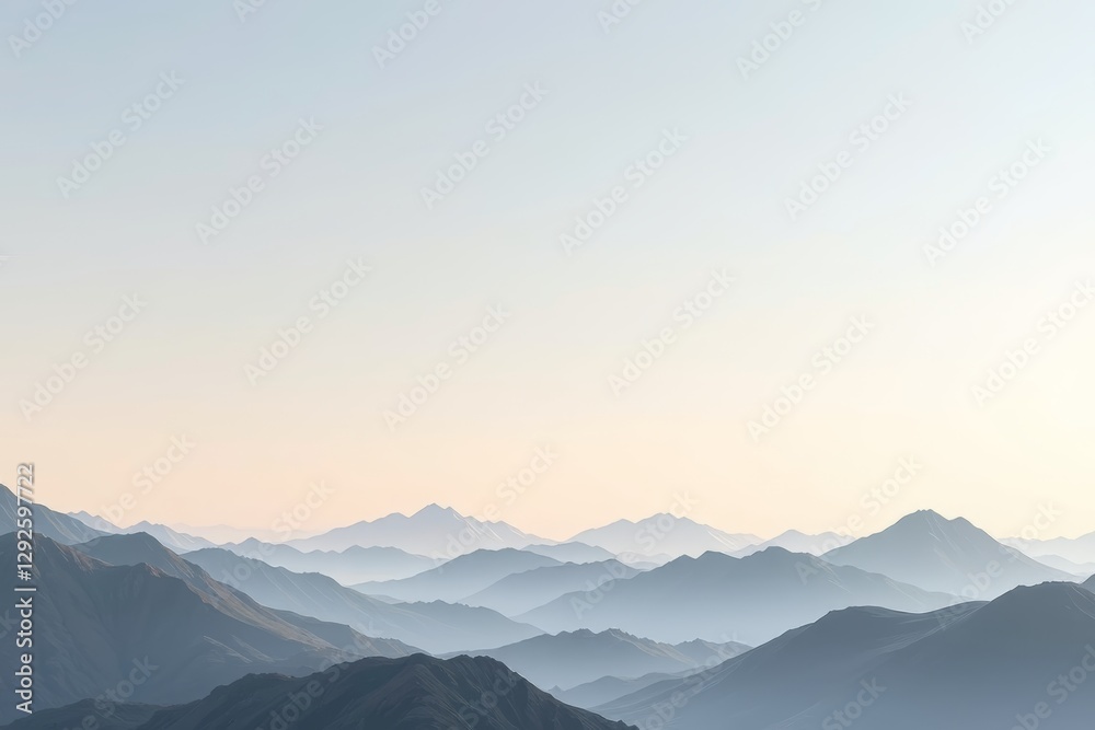 mountains in the distance with a hazy sky and a plane flying over them mountains in the distance with a hazy sky and a plane flying over them