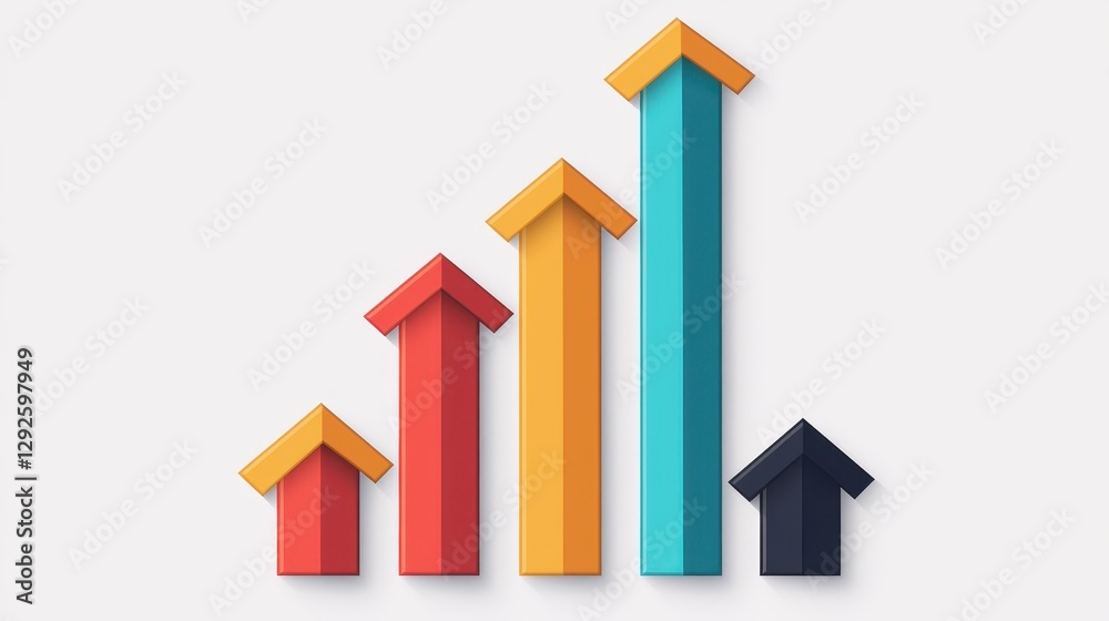 A graphic showing ascending arrows in various colors, symbolizing growth, progress, and upward trends in data or performance. A graphic showing ascending arrows in various colors, symbolizing growth, progress, and upward trends in data or performance.