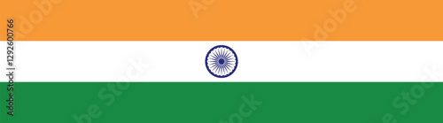 India flag long banner digital vector illustration