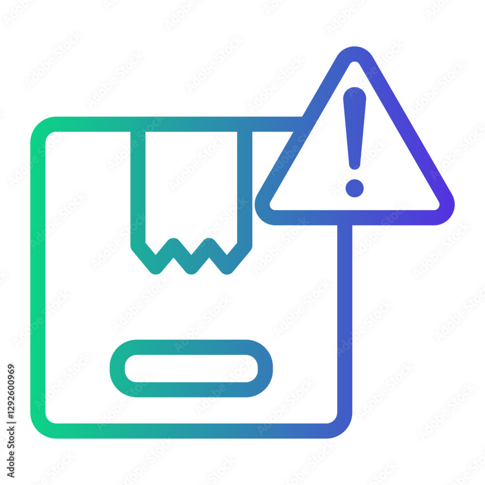 warning Line Gradient Icon