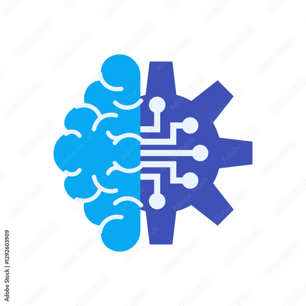 Obraz premium Smart Artificial Intelligence Symbol