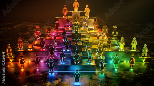 Conceptual Illustration of a Pyramid-Shaped Multilevel Marketing Structure