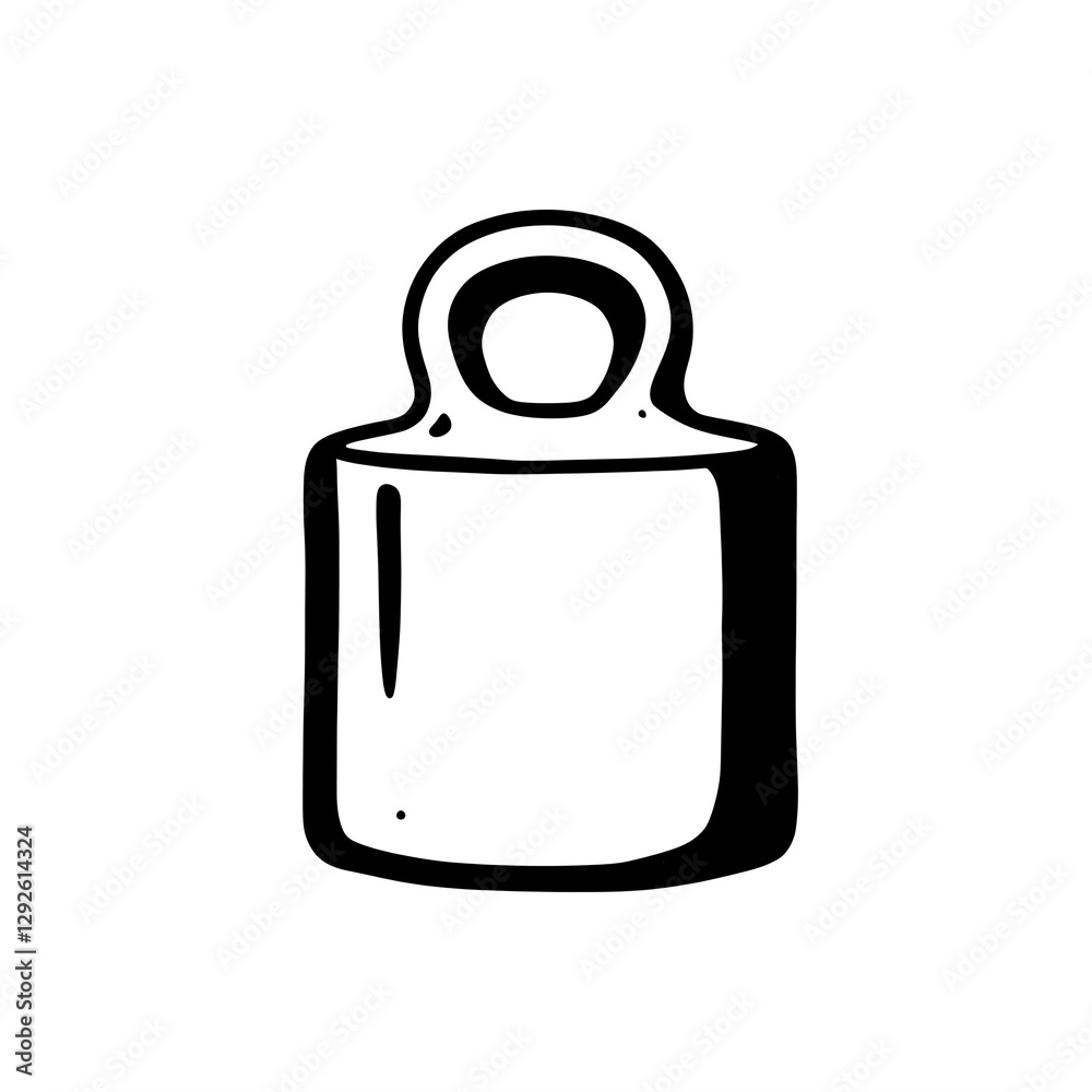 Obraz premium A weight (calibration weight) against a white background.