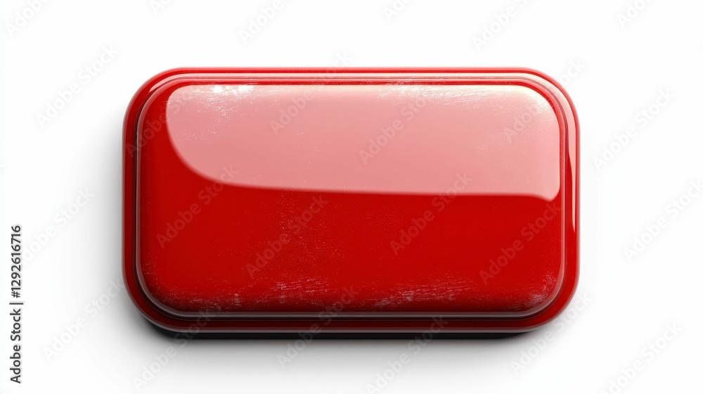 Glossy Rounded Red Rectangular Push Button Element for Interfaces and Applications Design Project Glossy Rounded Red Rectangular Push Button Element for Interfaces and Applications Design Project