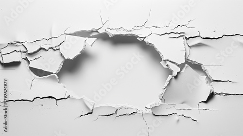 hole in white paper