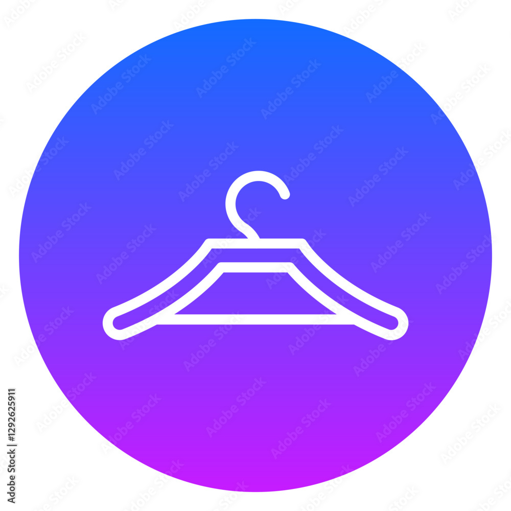 Gradient Line Art Clothes Hanger Circle Icon Gradient Line Art Clothes Hanger Circle Icon