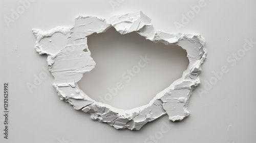 hole in white paper