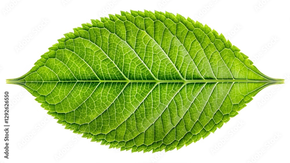 Fototapeta premium Single Green Leaf Macro Shot