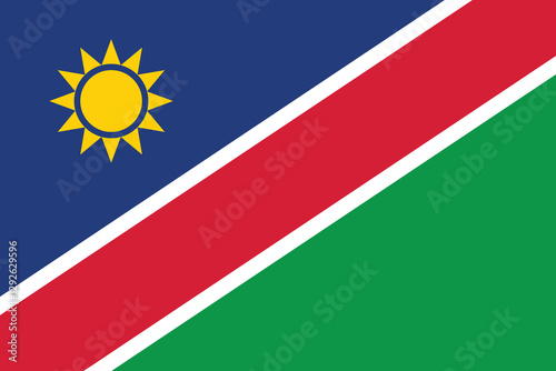 Free Download Namibia flag official colors and proportion digital vector illustration - GFXLoad