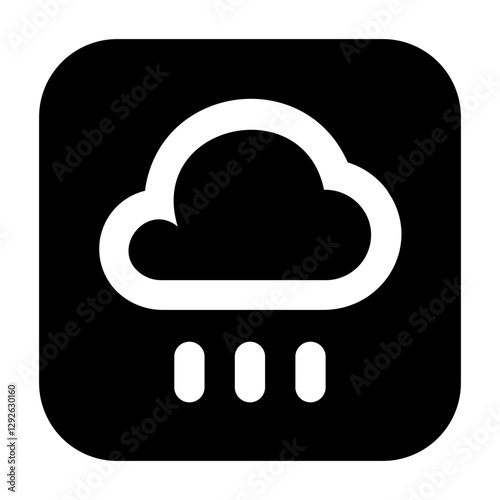 soft rain Solid icon
