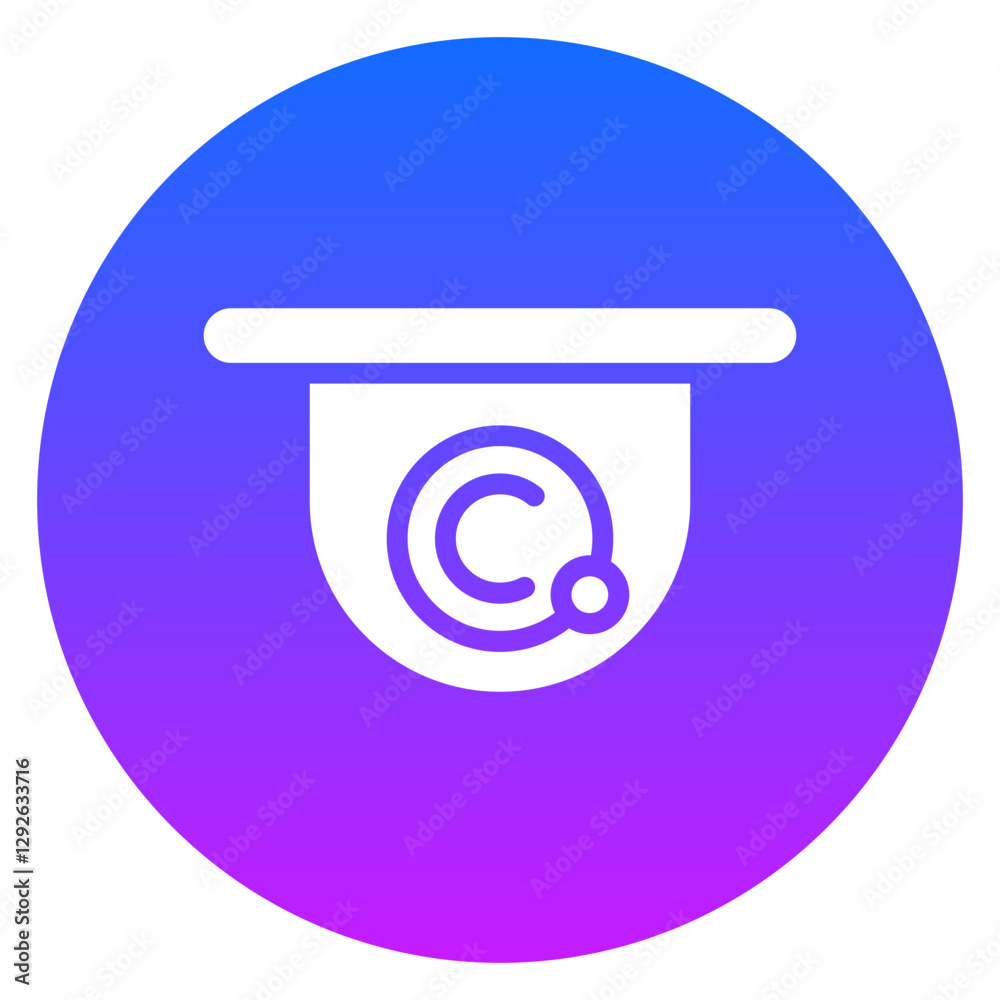 Gradient Glyph Security Camera Square Icon Gradient Glyph Security Camera Square Icon