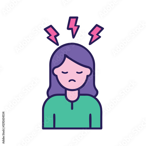 Mental Health Anxiety and Stress Icon