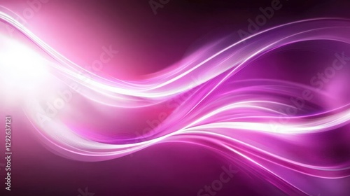 Wallpaper Mural bstract neon waves in purple and pink Torontodigital.ca