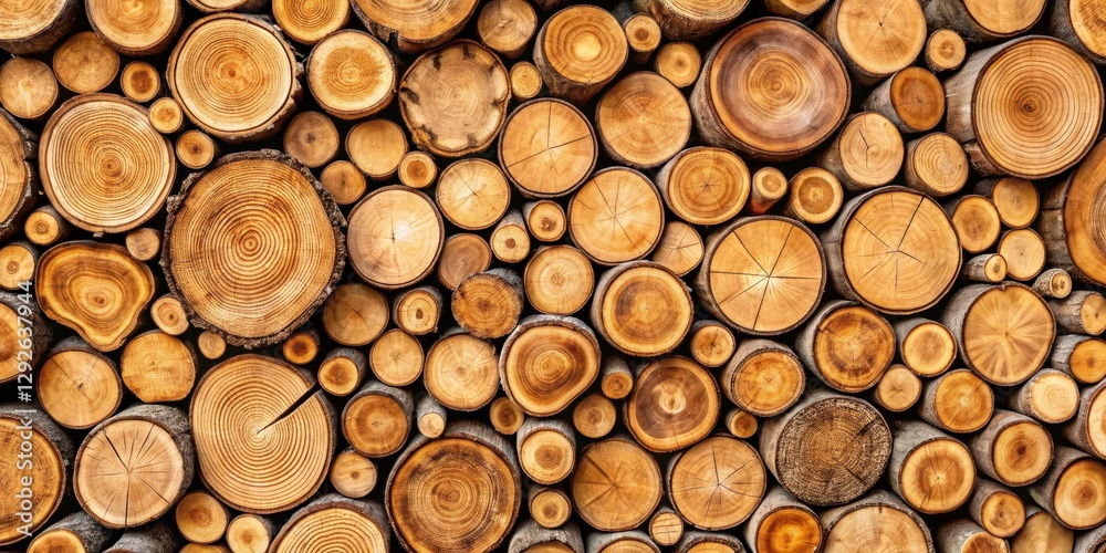 Stacked Wood Logs Pattern Background, circle, natural Stacked Wood Logs Pattern Background, circle, natural