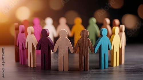Abstract representation of a diverse community standing in an inclusive circle showcasing the concepts of belonging equal opportunity and collaborative teamwork