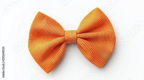 photo realistic of orange bow. orange bow on white background