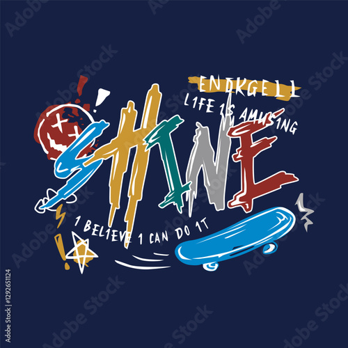 shine design cartoon vector illustration