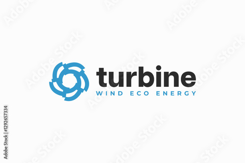 creative turbine wind eco energy icon logo design vector ideas. modern turbine, power, circle, fan, rotation, and blade symbol logo business vector design template isolated on white