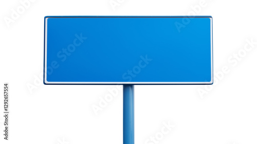 Wallpaper Mural Blue blank sign on pole, suitable for customizable messages and advertisements isolated on transparent white background, clipping path Torontodigital.ca