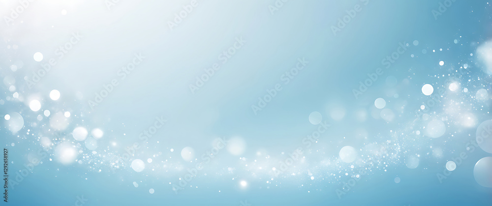White bokeh blur background / Circle light on blue background / abstract light background. smooth, soft, celebration, decoration, colourful, festive, horizontal, AI White bokeh blur background / Circle light on blue background / abstract light background. smooth, soft, celebration, decoration, colourful, festive, horizontal, AI