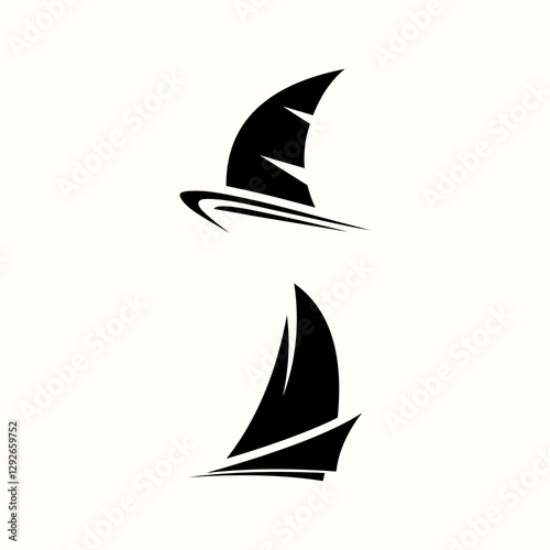 logo design vector abstract template illustration modern symbol simple logo icon sailing ship photo