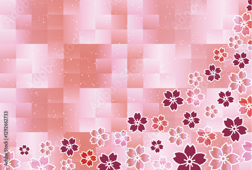 桜　和紙　模様　背景　