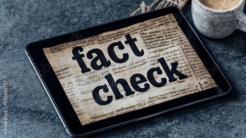 enhancing accuracy with a digital fact check on a tablet