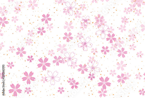 桜　和紙　模様　背景　