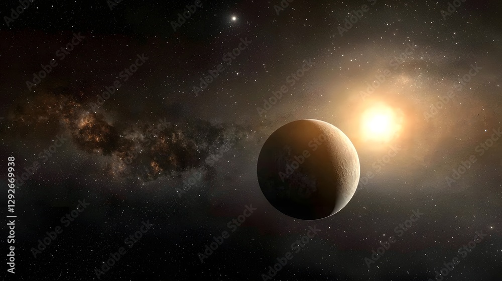 digital visualization of the exoplanet Proxima b s orbit around its host star Proxima Centauri highlighting the tidal locking effects and atmospheric conditions on this potentially habitable world digital visualization of the exoplanet Proxima b s orbit around its host star Proxima Centauri highlighting the tidal locking effects and atmospheric conditions on this potentially habitable world