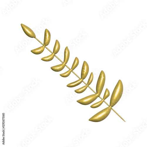 3d rendered Golden grass for Design Elements