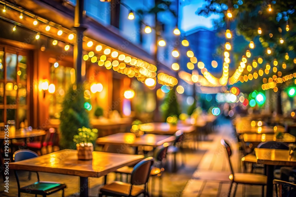 Abstract night cafe, bokeh-filled, AI-generated art. Abstract night cafe, bokeh-filled, AI-generated art.