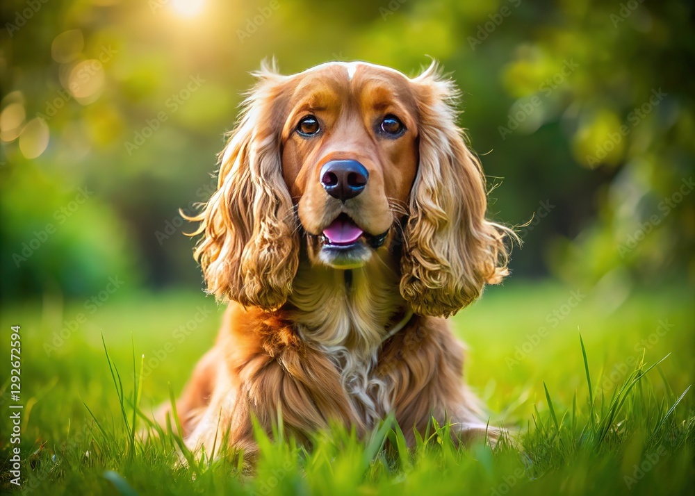 Action-packed Cocker Spaniel, deep field, sharp focus. Action-packed Cocker Spaniel, deep field, sharp focus.