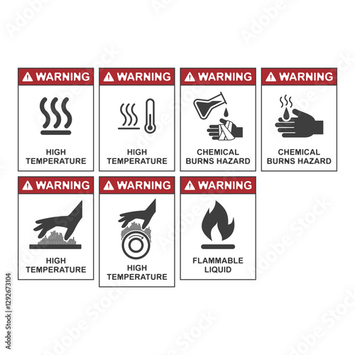 burn hazard flat symbol