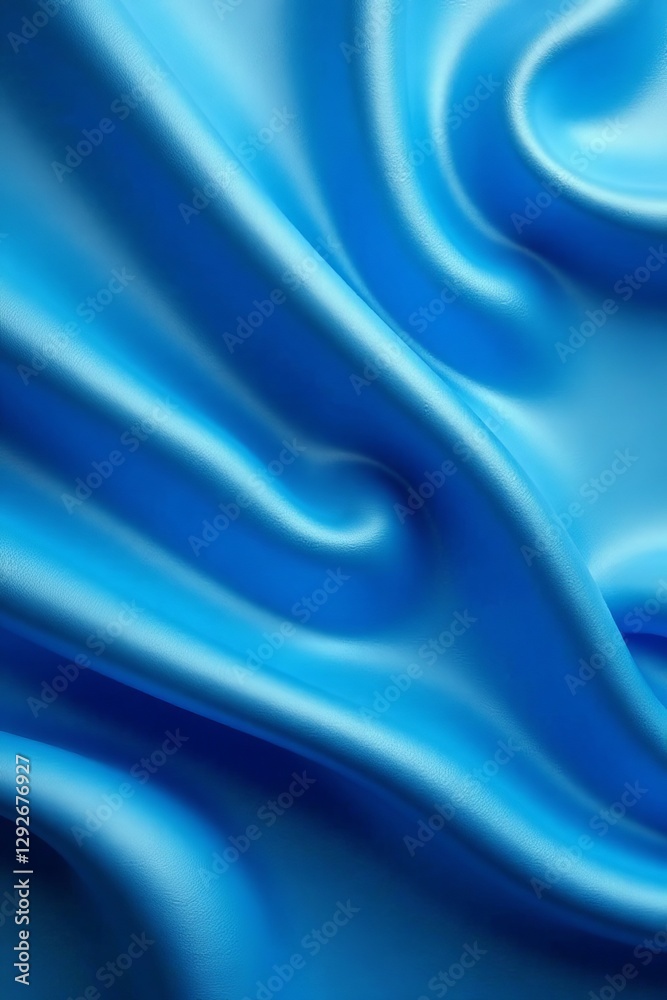 Obraz premium Abstract background of smooth blue cloth with subtle patterns, surface, textured, design