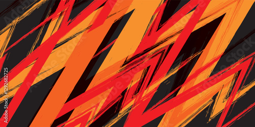 Abstract Sports Background with Blue and Orange Brush Texture and Halftone Effect. Retro Grunge Background for Banner or Poster Design