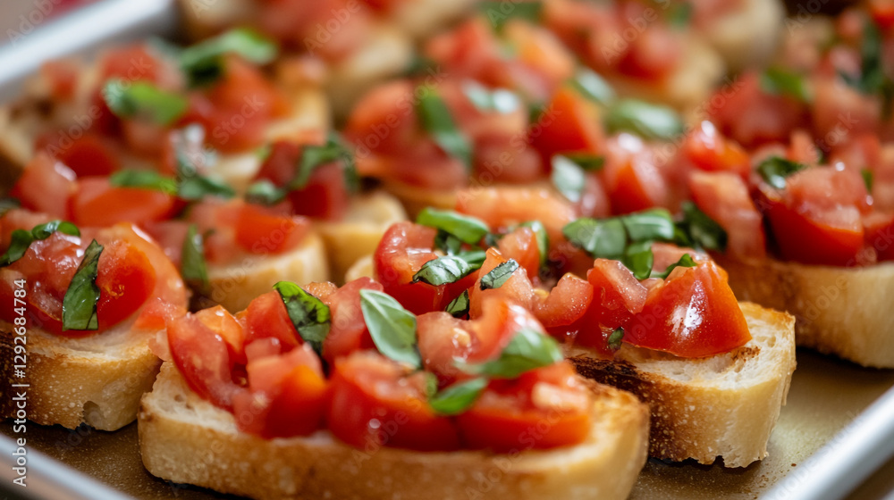 bruschetta appetizer with fresh tomatoes basil red food meal herb tasty green snack party bruschetta appetizer with fresh tomatoes basil red food meal herb tasty green snack party