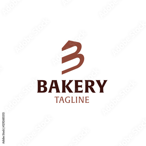 Cake-Themed Letter B Logo for Pastry and Bakery Branding