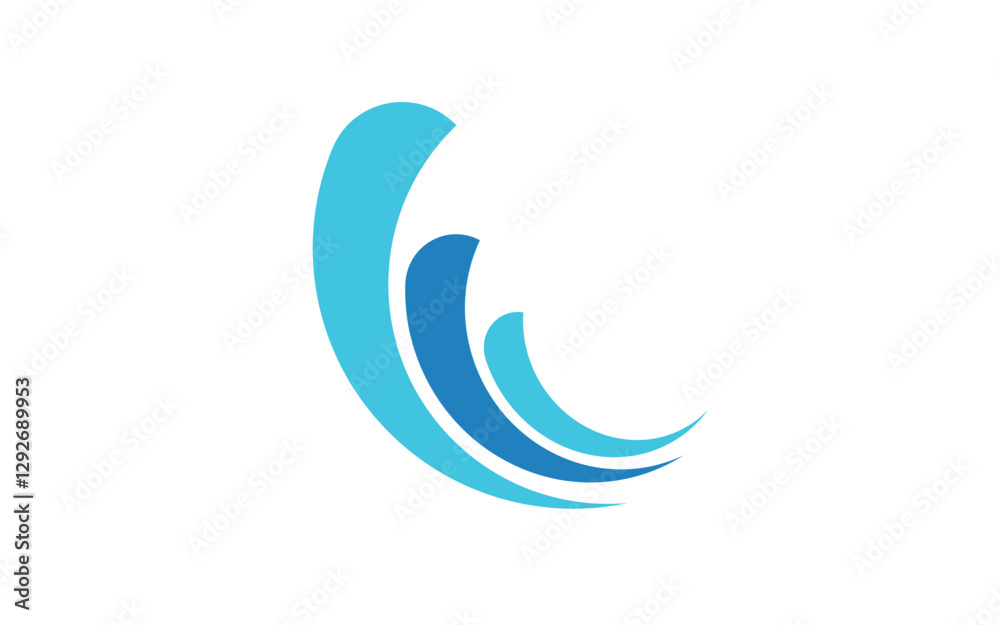 Water wave Sport swimming Vector Logo design Template Water wave Sport swimming Vector Logo design Template