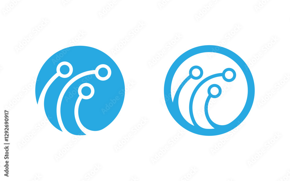 Digital Circuit Modern icon Logo Template design Digital Circuit Modern icon Logo Template design