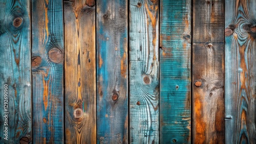 Darkly coloured wooden lamellas with faded hues of blue and grey, giving a sense of aged patina and weathered texture , wood degrading blues colours, distressed photo
