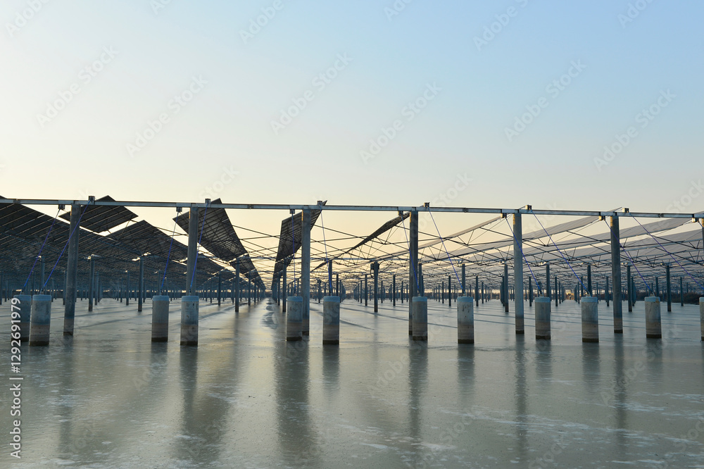 Naklejka premium Solar panels green energy light energy