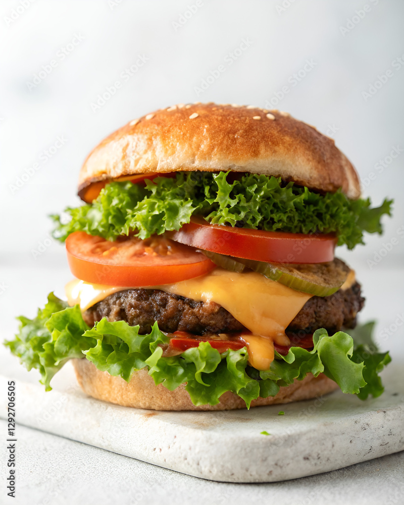 hamburger on a white background hamburger on a white background