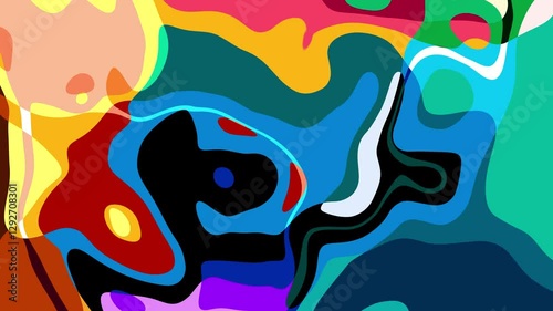 Colorful abstract psychedelic fluid background for summer music festival	