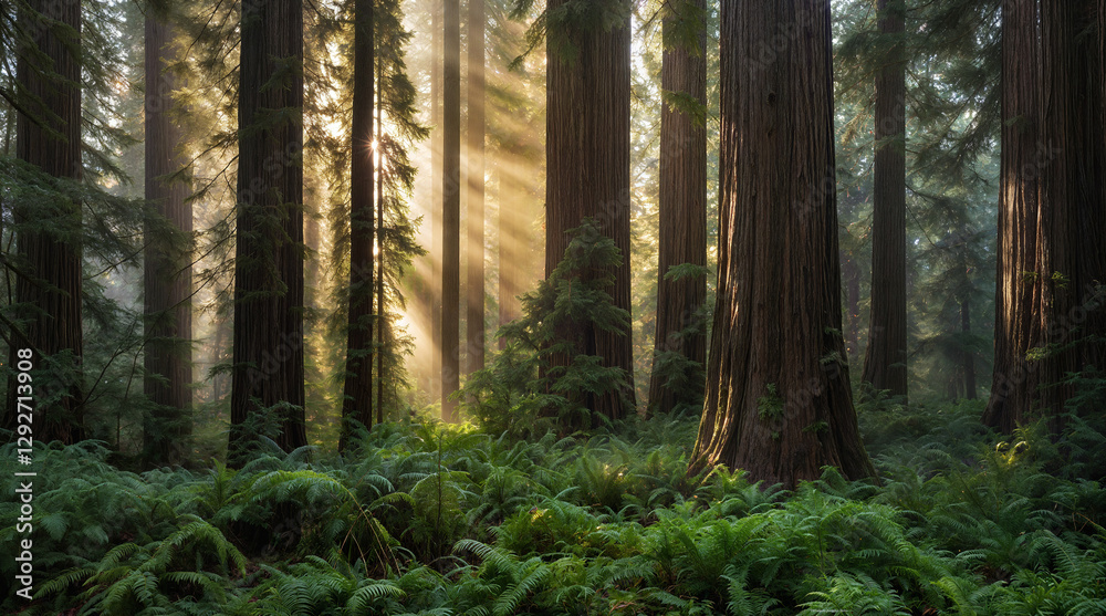 Fototapeta premium morning in the redwoods
