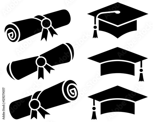 graduation icon. graduation cap vector. scholar icon, 