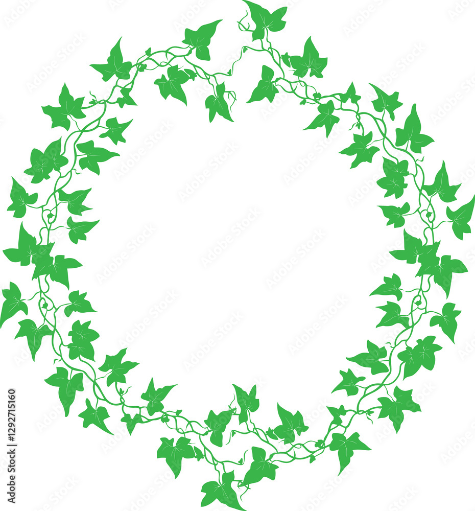 Green ivy vine frame