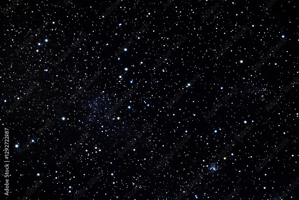 A dark, starry sky with the large and small stars A dark, starry sky with the large and small stars