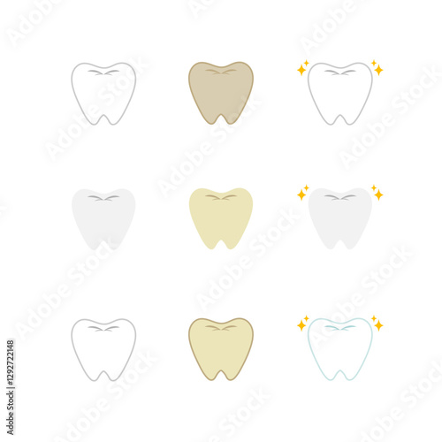 いろいろな歯のイラストセット