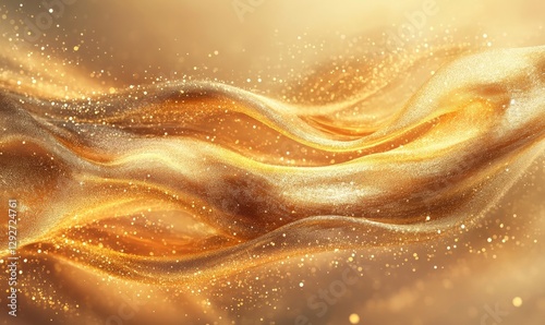 Golden Abstract Art Design, Generative AI
