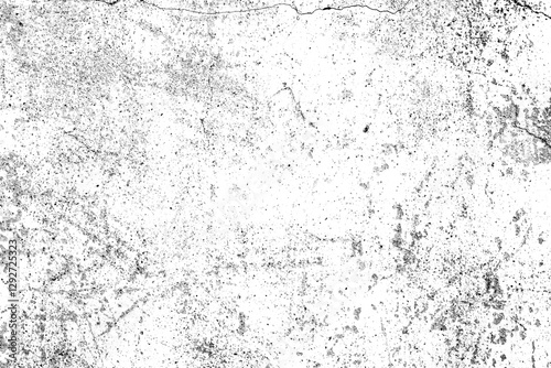 Abstract grunge texture effect, Cracks  and dust particle grain on white background. Dirt overlay or screen effect use for grunge and vintage image style.